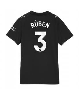 Manchester City Ruben Dias #3 Maglia Gara Trasferta Repliche 2025-26 Donna Maniche Corte